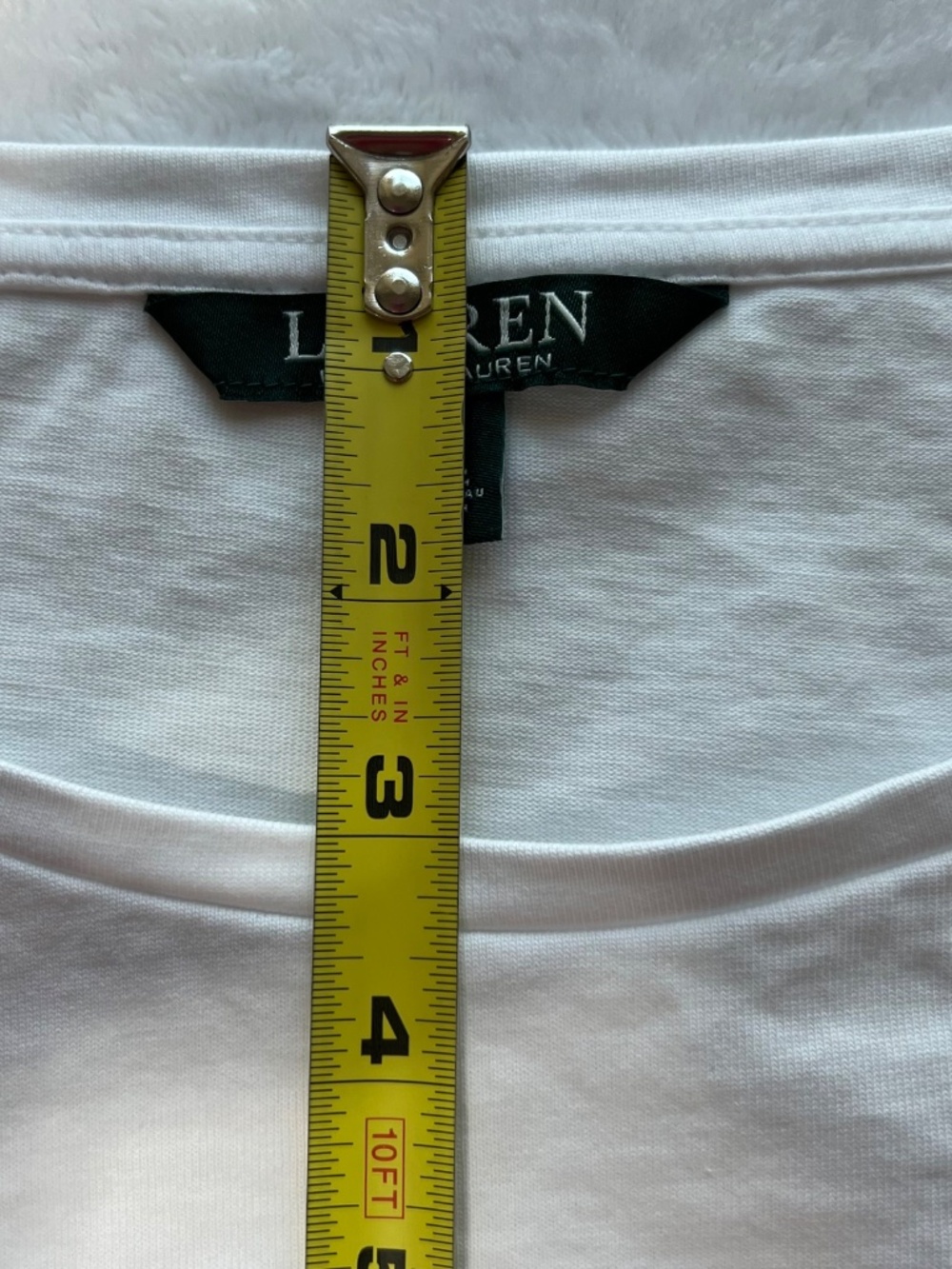 Lauren Ralph Lauren White Eyelet Sleeve Top Womens 3X 100% Cotton Boxy Preppy - Picture 11 of 11
